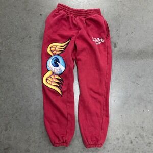 Von Dutch Originals Flying Eyeball Graphic Sweatpants Red Small